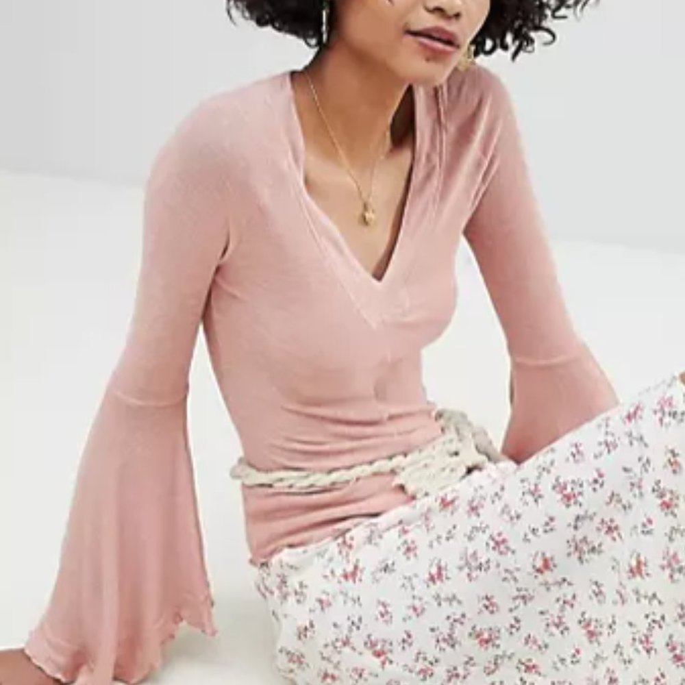 Intimately by Free People Pink Pullover Sweater